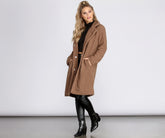 Trench-coat extra long en peluche
